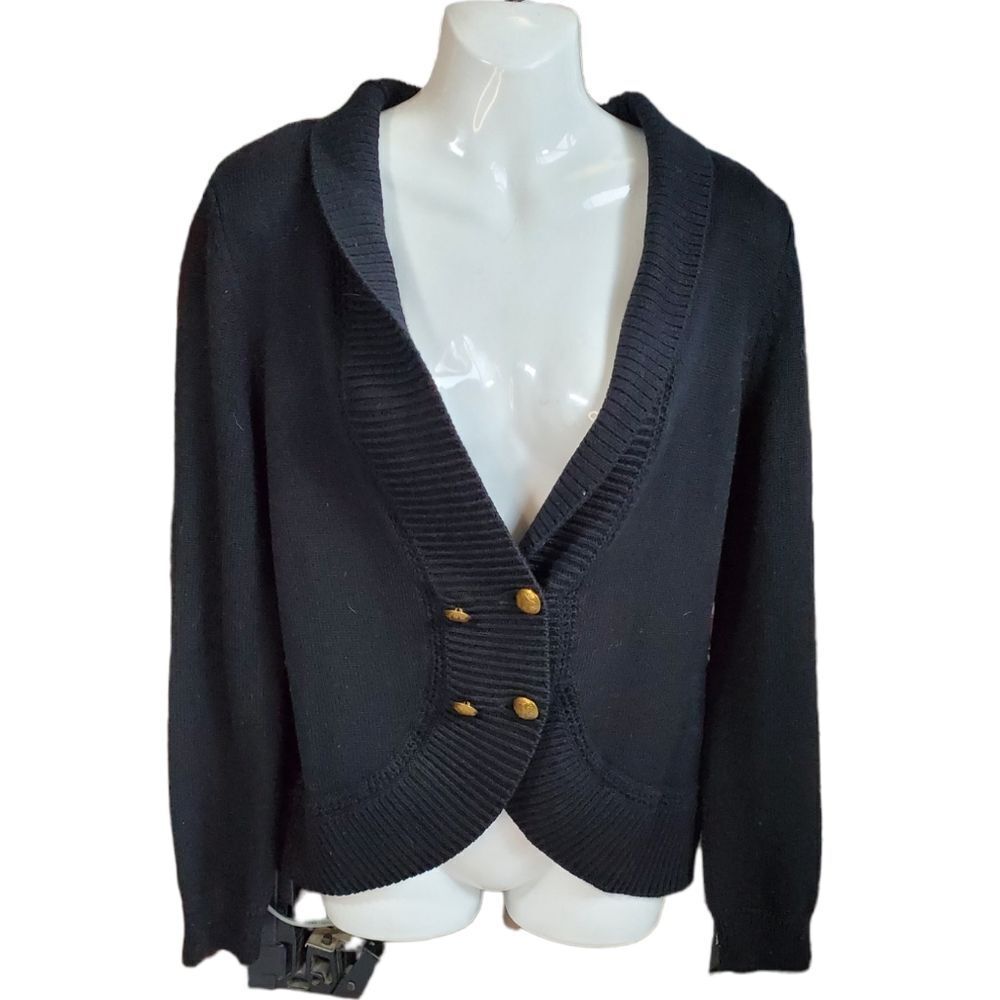 LAUREN RALPH LAUREN cardigan double breasted gold button M